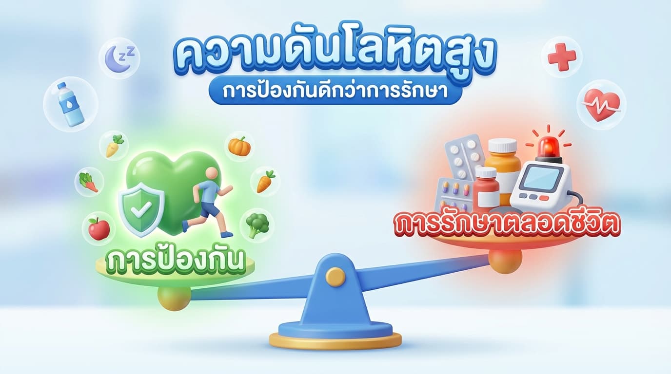 ความดันโลหิตสูง — ป้องกันได้ก่อนต้องพึ่งยาตลอดชีวิต