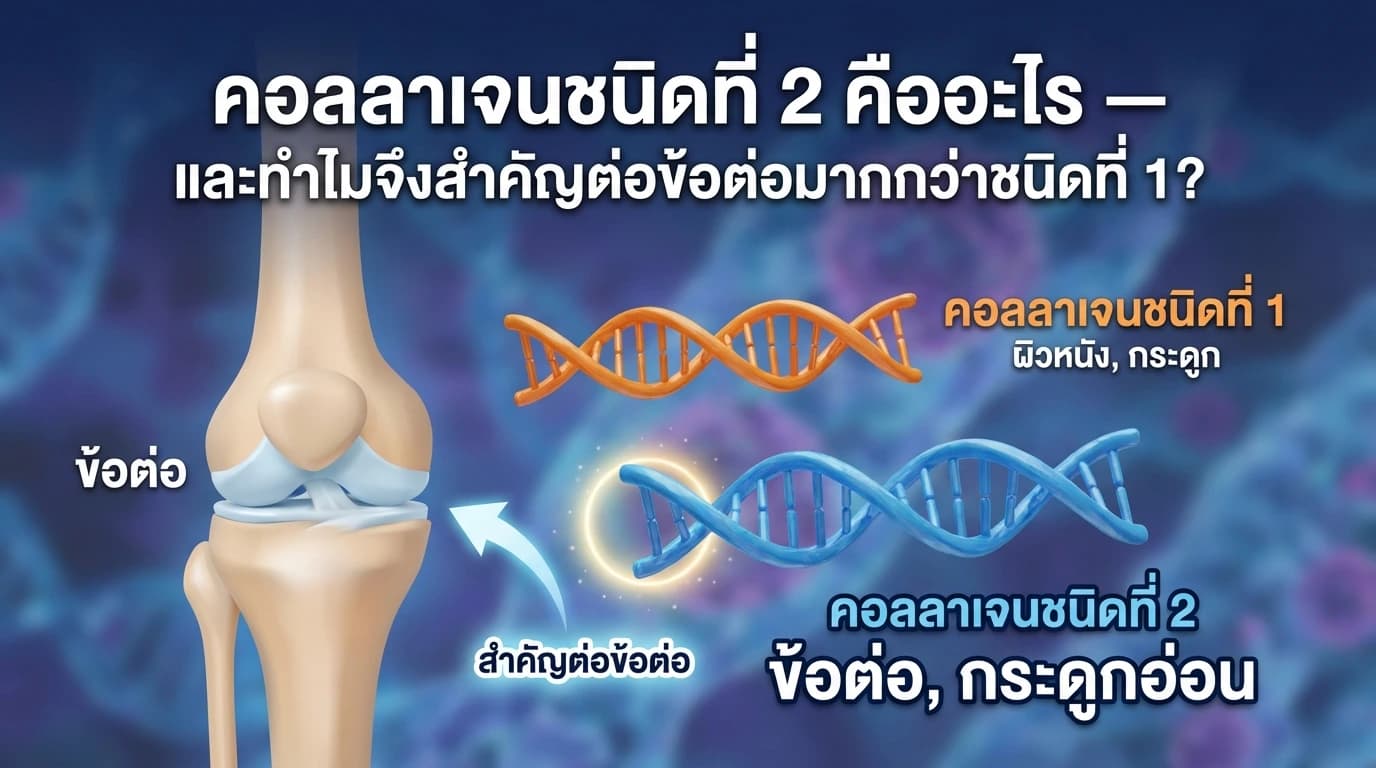 Collagen Type II คืออะไร — และทำไมสำคัญกับข้อต่อมากกว่า Type I